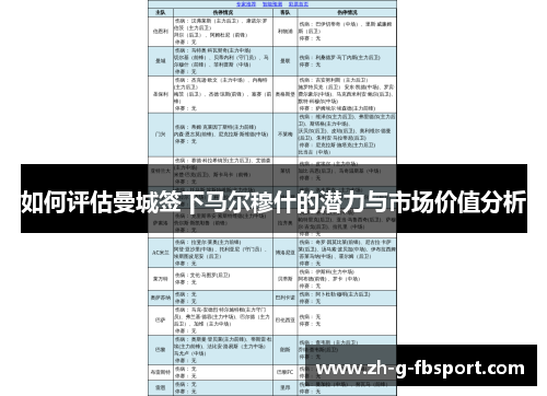如何评估曼城签下马尔穆什的潜力与市场价值分析 如何评估曼城签下马尔穆什的潜力与市场价值分析